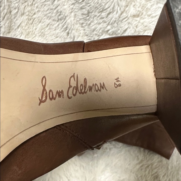Sam Edelman Codie Brown Leather Ankle Boots - Picture 10 of 11